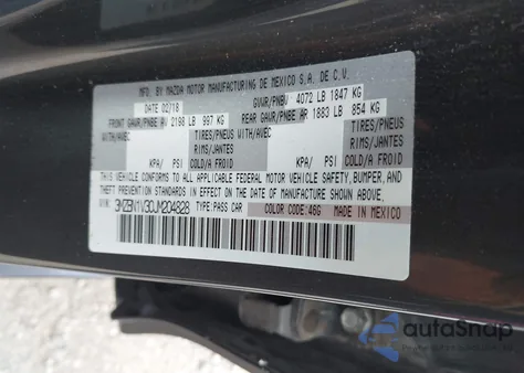 2018 Mazda Mazda3 Touring from USA, damaged, VIN 3MZBN1V30JM204828